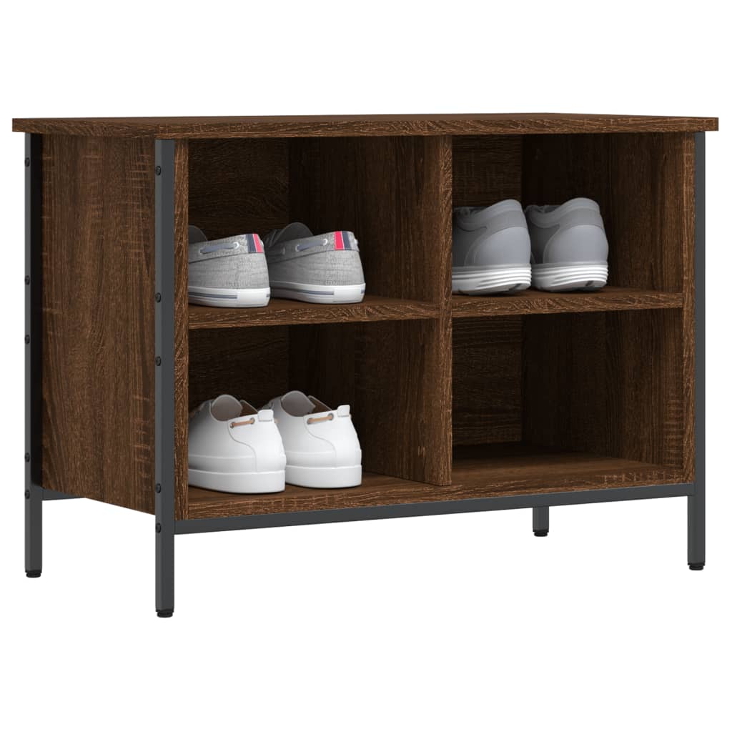 vidaXL Shoe Cabinet Brown Oak 69x35x50 cm Engineered Wood