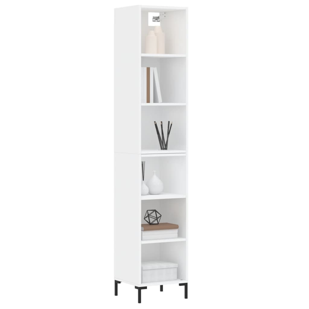 vidaXL Highboard White 34.5x32.5x180 cm Engineered Wood