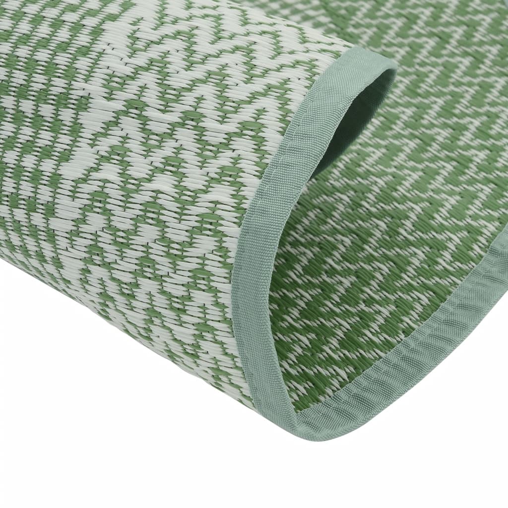 vidaXL Outdoor Carpet Green Ø120 cm PP