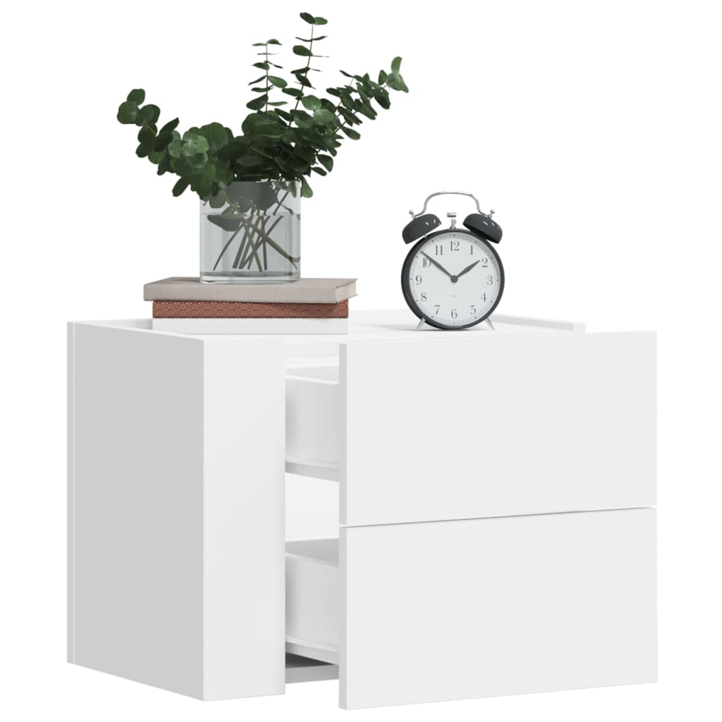 vidaXL Wall-mounted Bedside Cabinet White 45x30x35 cm