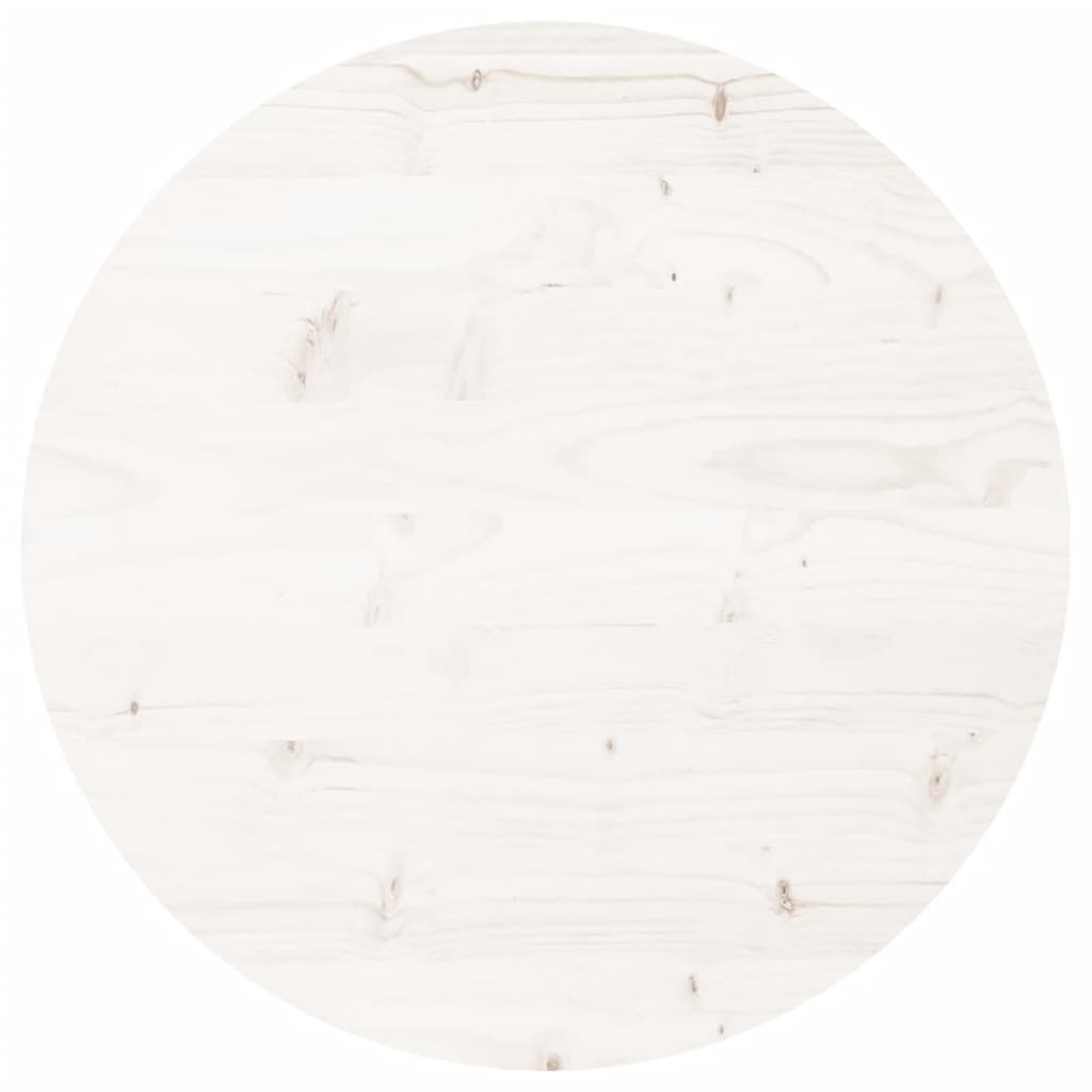 vidaXL Table Top Round White Ø50x3 cm Solid Wood Pine