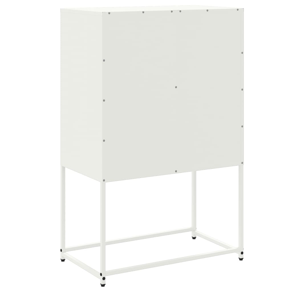 vidaXL Sideboard White 68.5x38.5x107 cm Steel