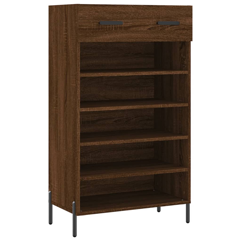 vidaXL Shoe Cabinet Brown Oak 60x35x105 cm Engineered Wood