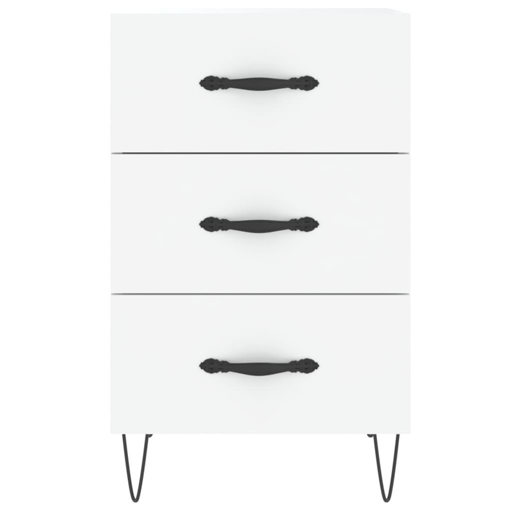 vidaXL Bedside Cabinet White 40x40x66 cm Engineered Wood