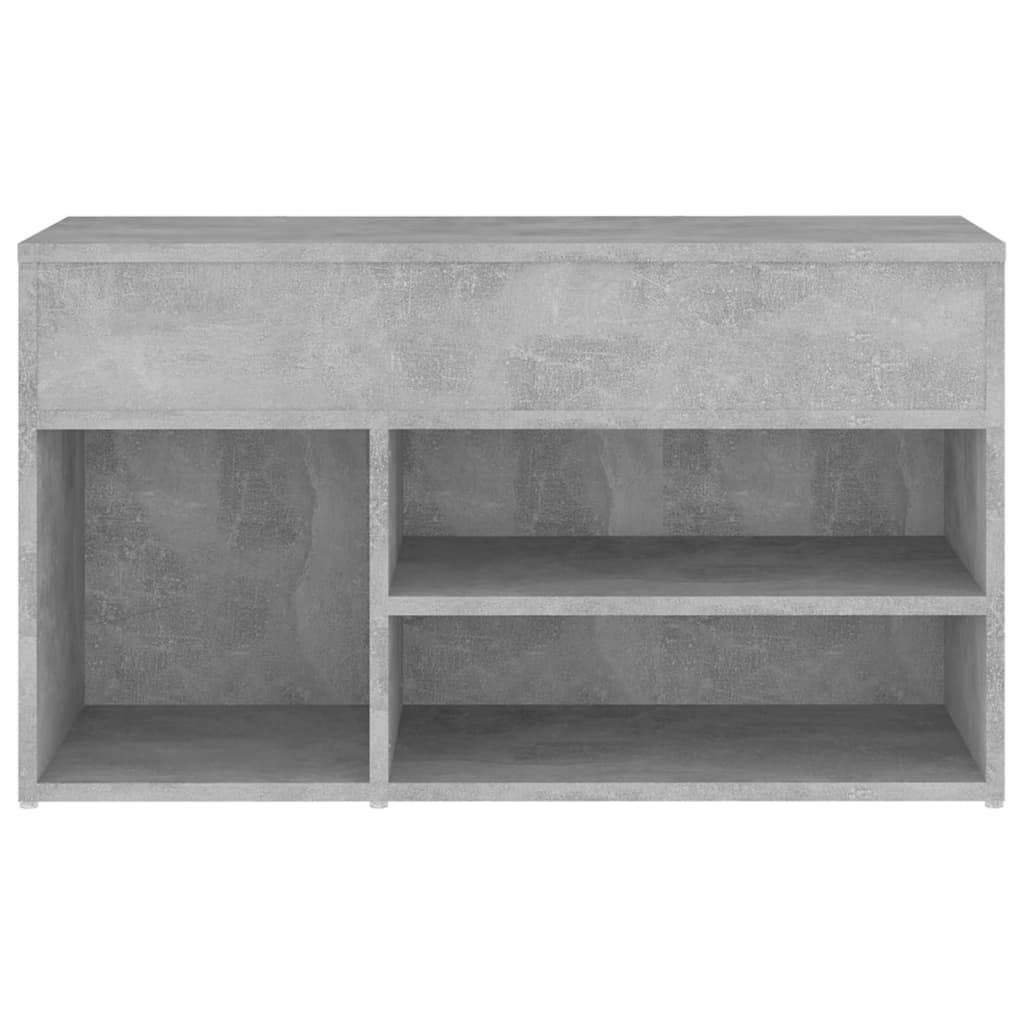 vidaXL Shoe Bench Concrete Grey 80x30x45 cm Engineered Wood