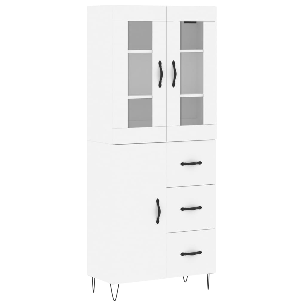 vidaXL Highboard White 69.5x34x180 cm Engineered Wood