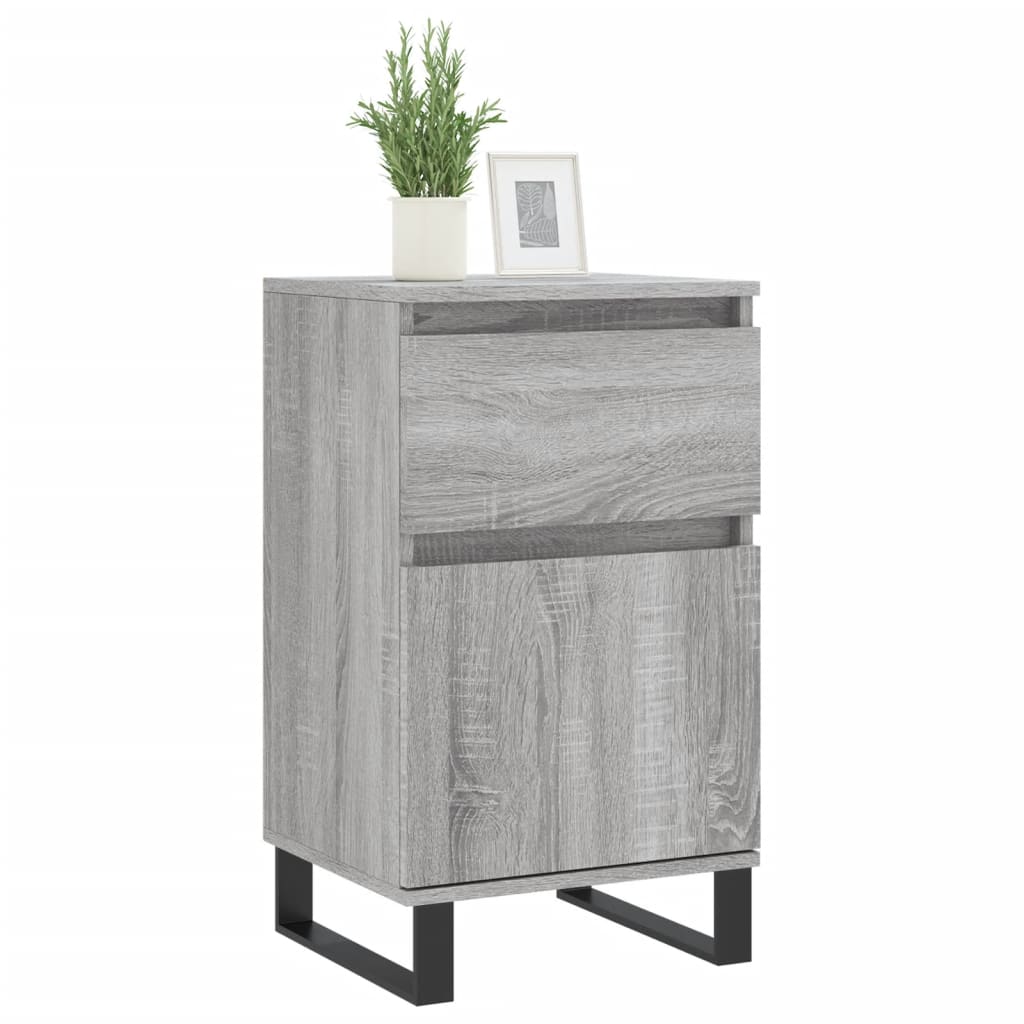 vidaXL Sideboards 2 pcs Grey Sonoma 40x35x70 cm Engineered Wood