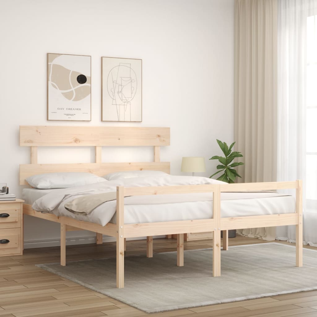 vidaXL Senior Bed without Mattress 160x200 cm Solid Wood