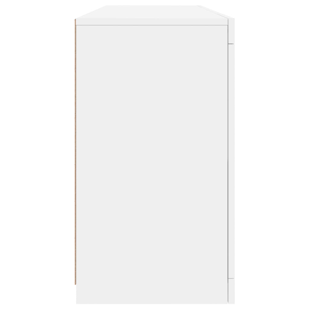 vidaXL Sideboard with LED Lights White 163x37x67 cm