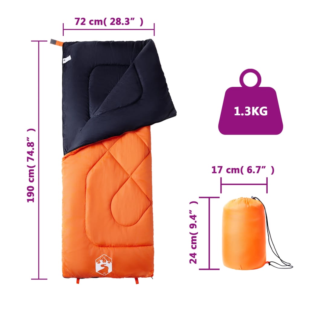 vidaXL Sleeping Bag for Adults Camping 3 Seasons