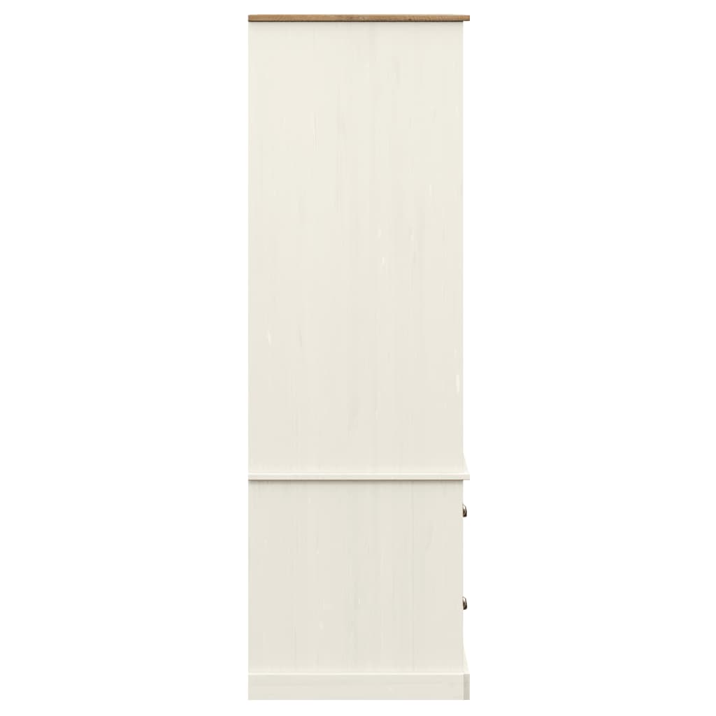 vidaXL Wardrobe VIGO White 90x55x176 cm Solid Wood Pine