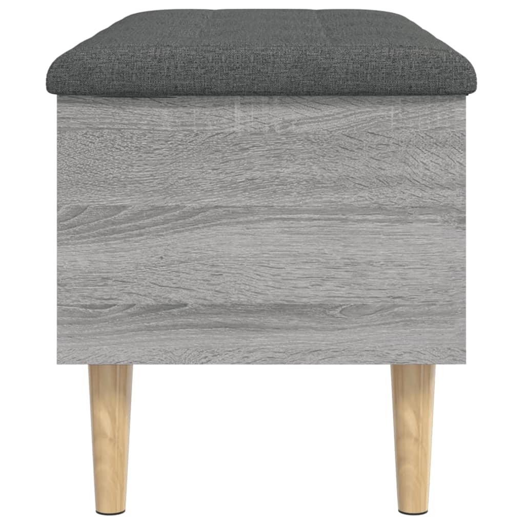 vidaXL Storage Bench Grey Sonoma 82x42x46 cm Engineered Wood