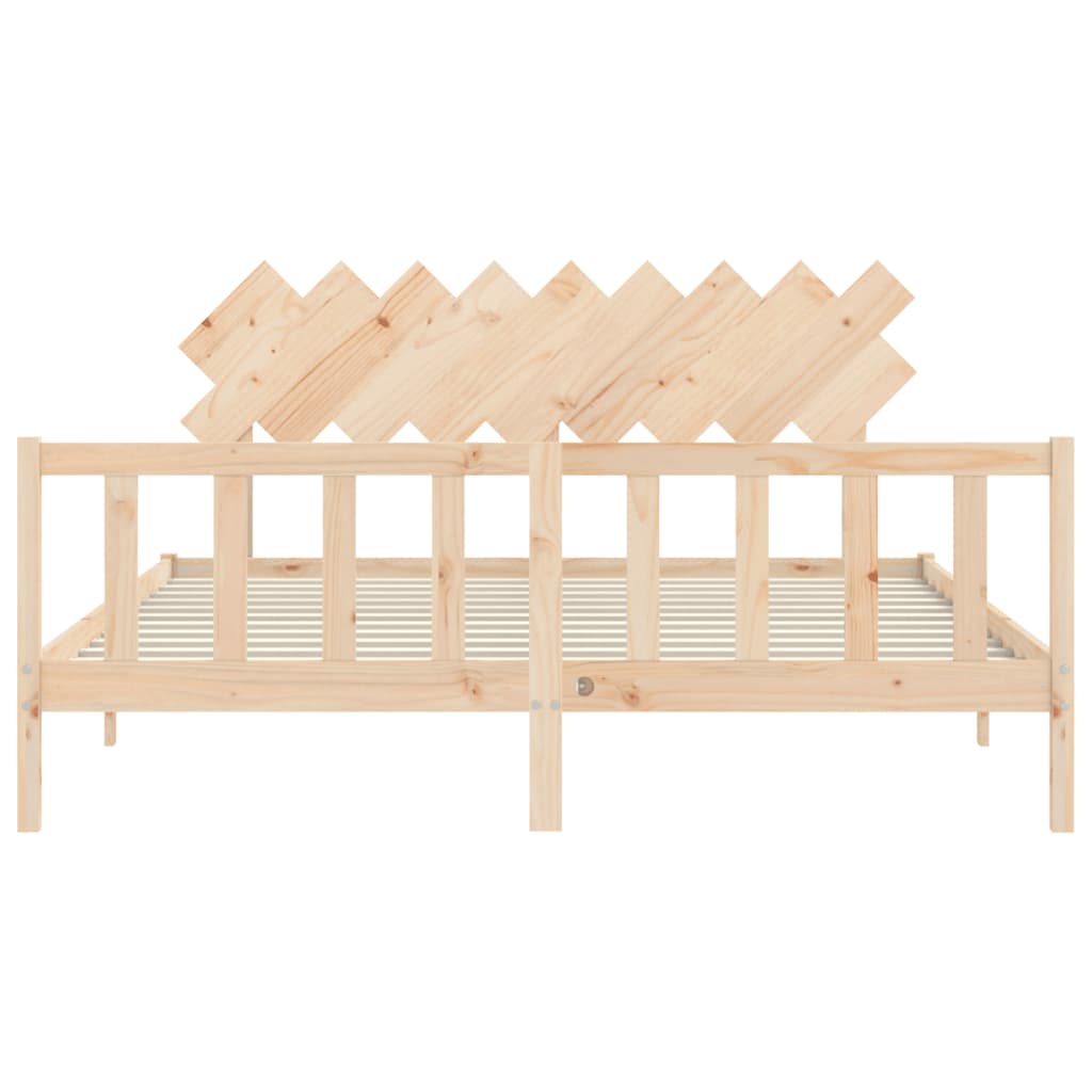 vidaXL Bed Frame without Mattress Super King Size Solid Wood Pine