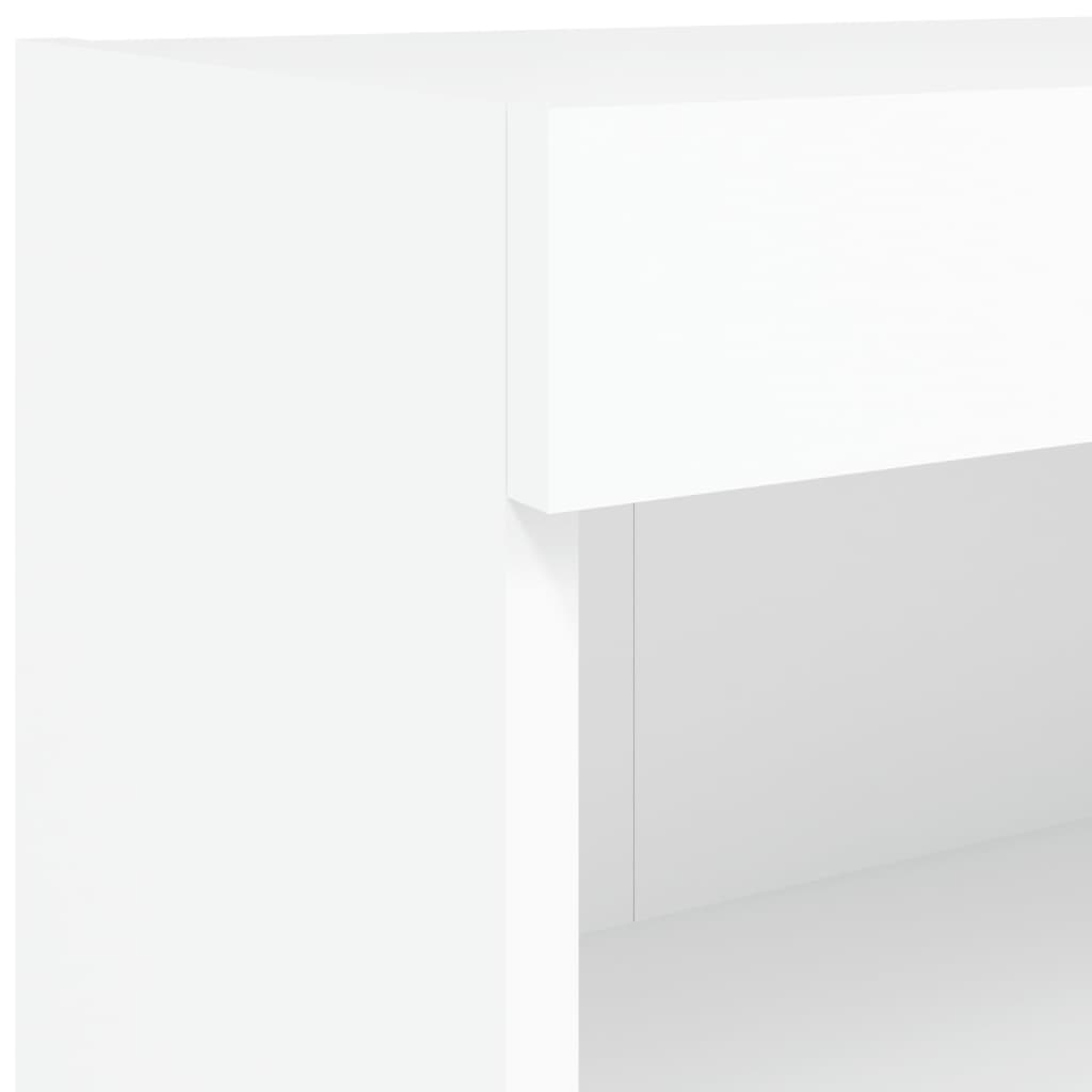 vidaXL TV Cabinets with LED Lights 2 pcs White 80x30x30 cm