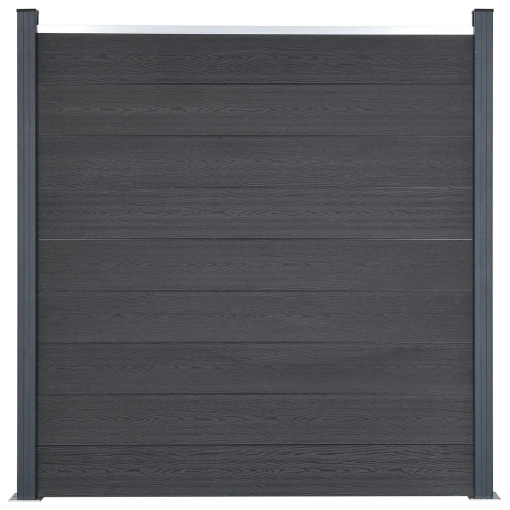 vidaXL Fence Panel Set Grey 699x186 cm WPC