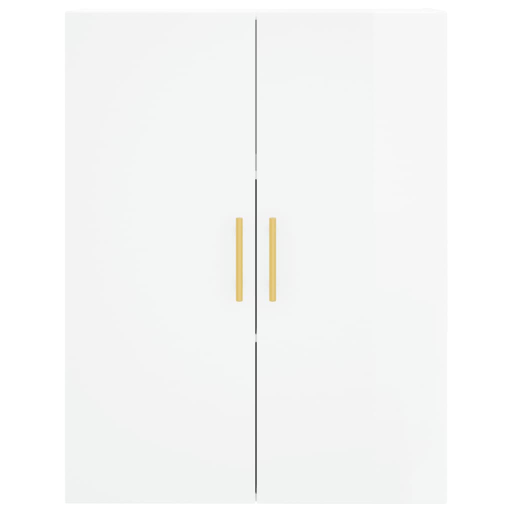 vidaXL Wall Mounted Cabinet High Gloss White 69.5x34x90 cm