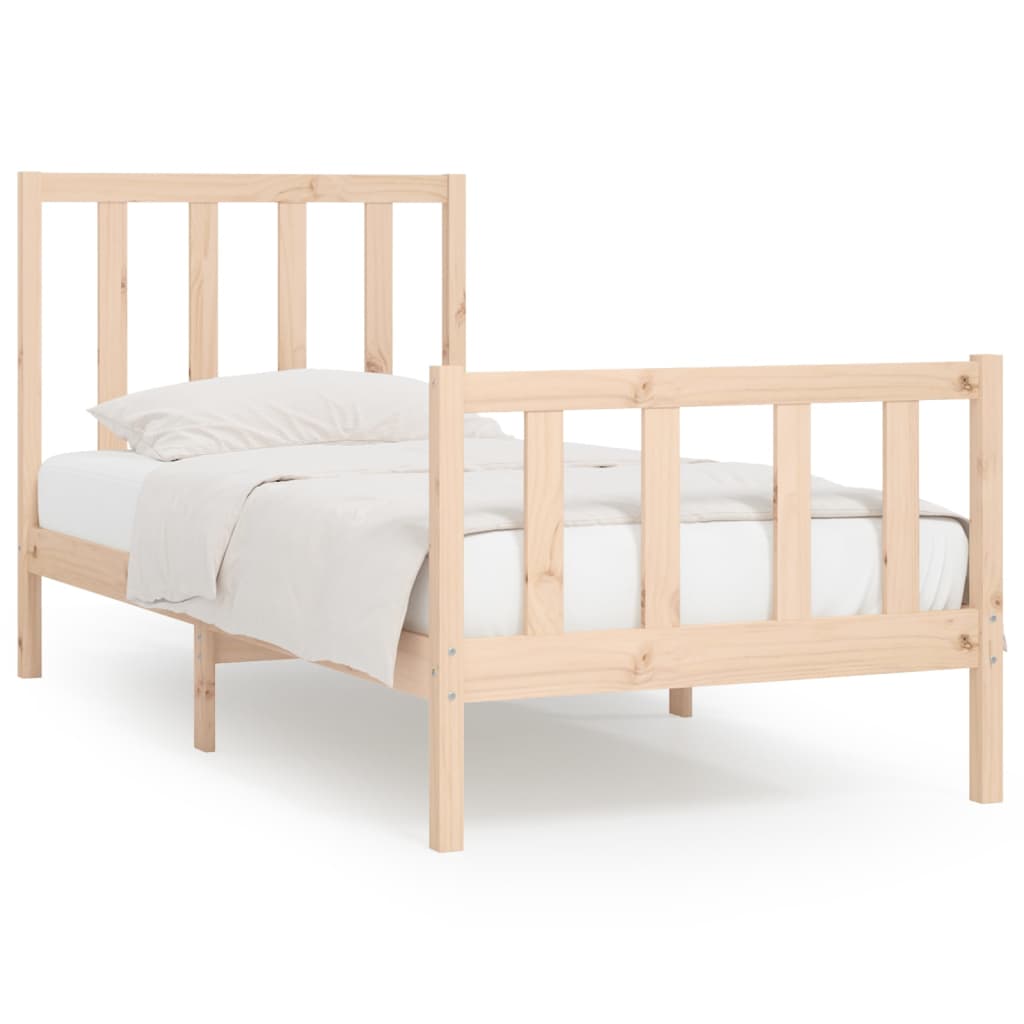 vidaXL Bed Frame without Mattress 90x200 cm Solid Wood