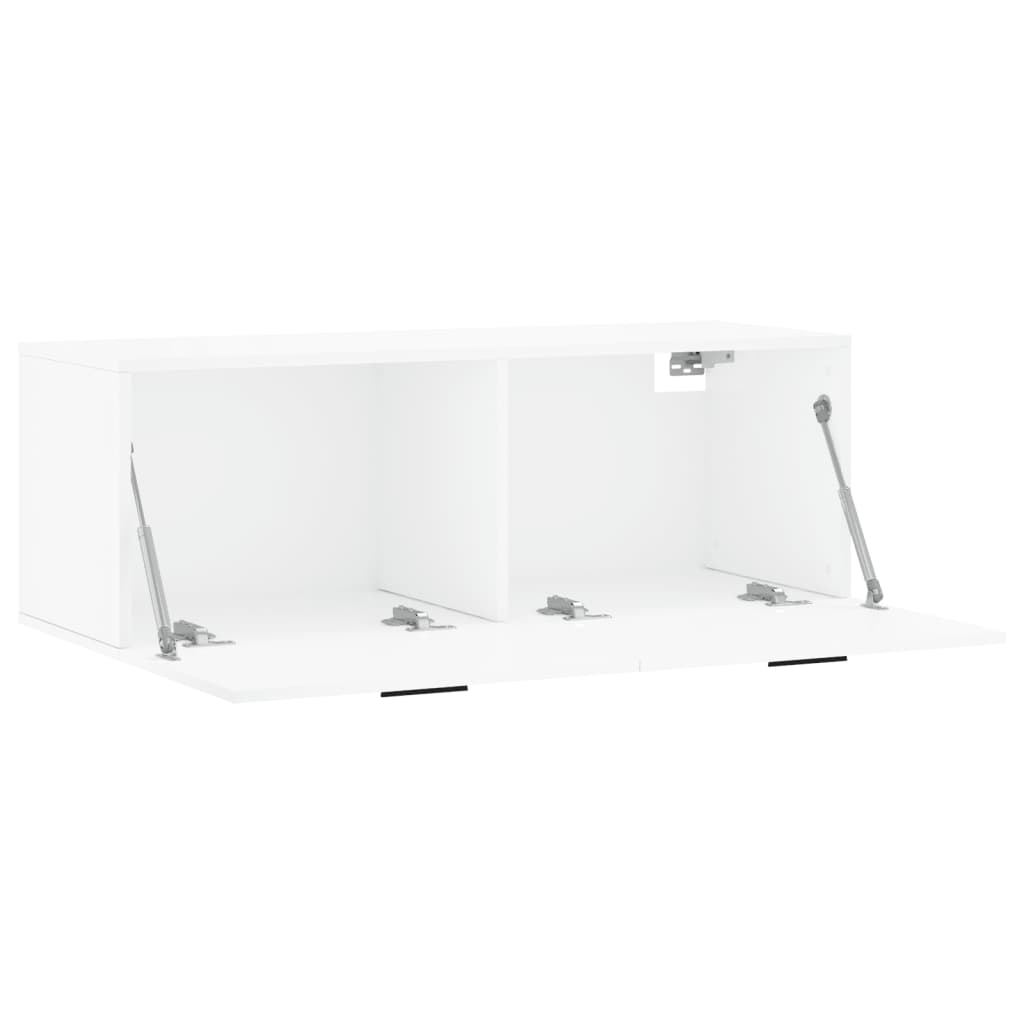 vidaXL Wall Cabinet High Gloss White 100x36.5x35 cm Engineered Wood