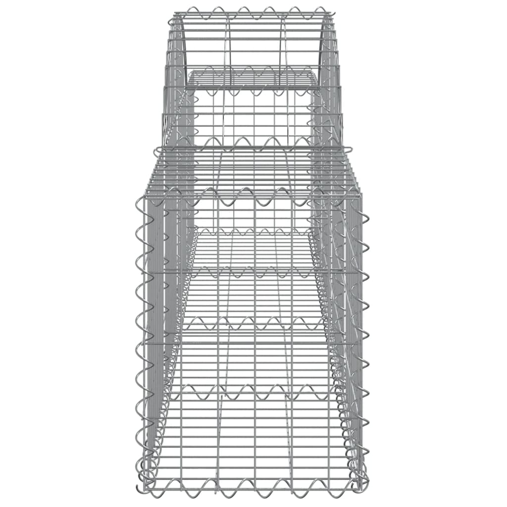 vidaXL Arched Gabion Baskets 13 pcs 200x30x40/60 cm Galvanised Iron