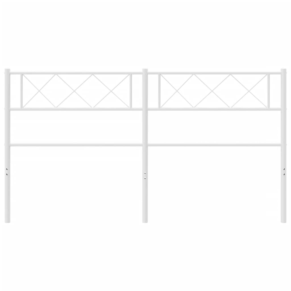 vidaXL Metal Headboard White 150 cm