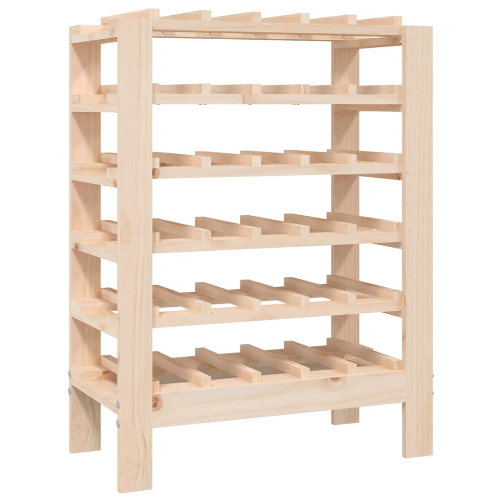 vidaXL Wine Rack 61.5x30x82 cm Solid Wood Pine