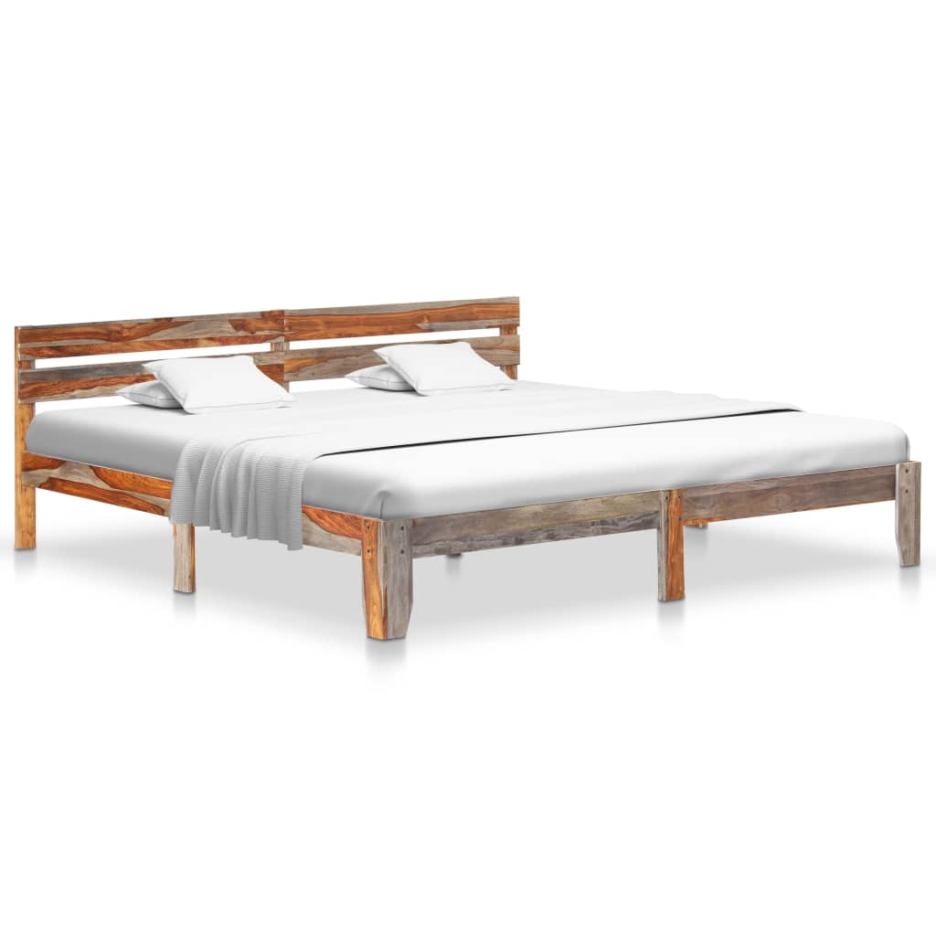 vidaXL Bed Frame without Mattress Solid Wood 200x200 cm