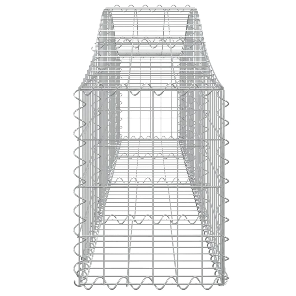 vidaXL Arched Gabion Baskets 2 pcs 200x30x40/60 cm Galvanised Iron