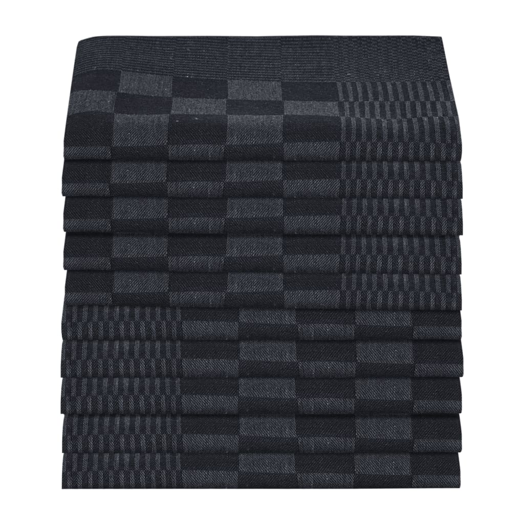 vidaXL Kitchen Towels 20 pcs Black and Grey 50x70 cm Cotton