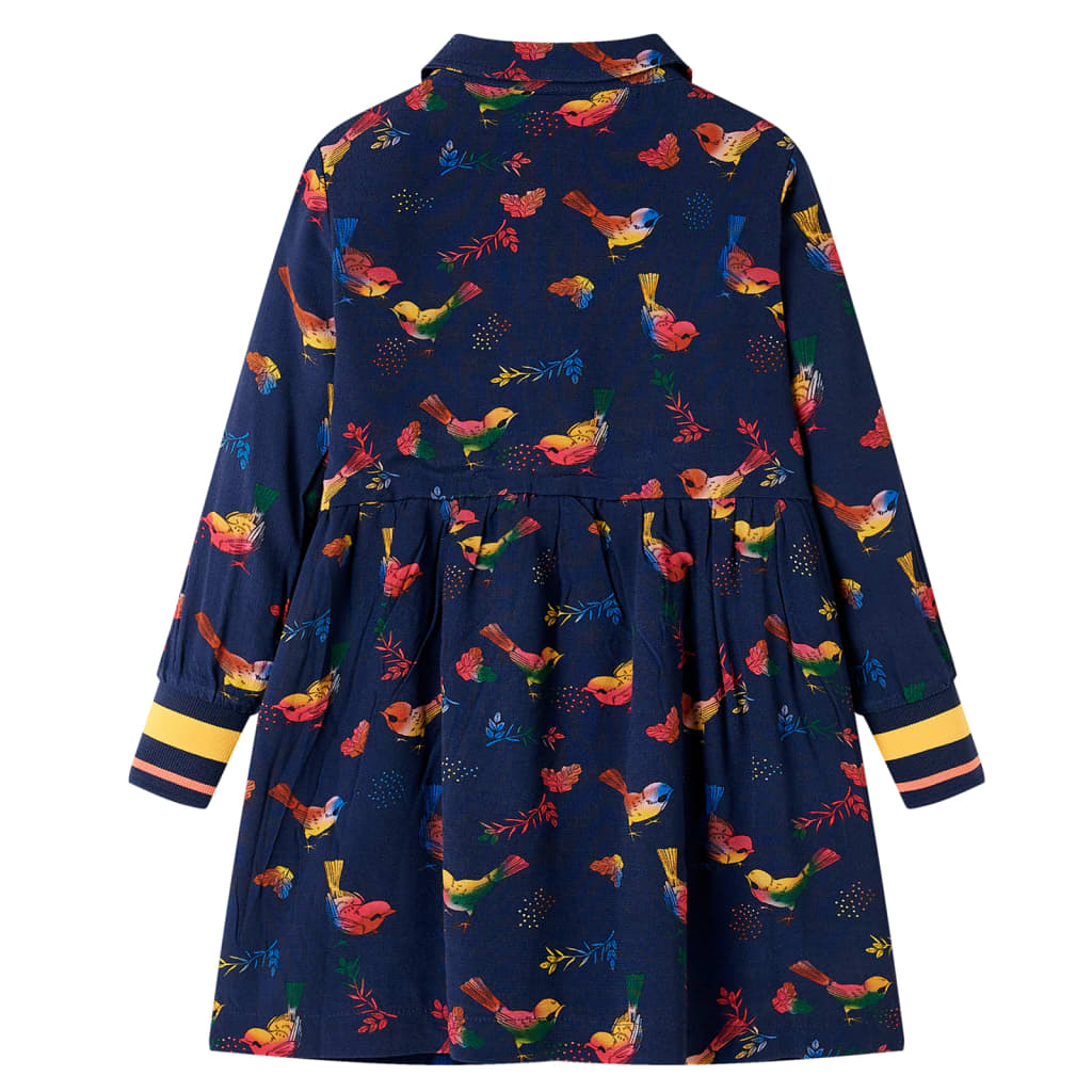 Kids' Dress with Long Sleeves Navy 104