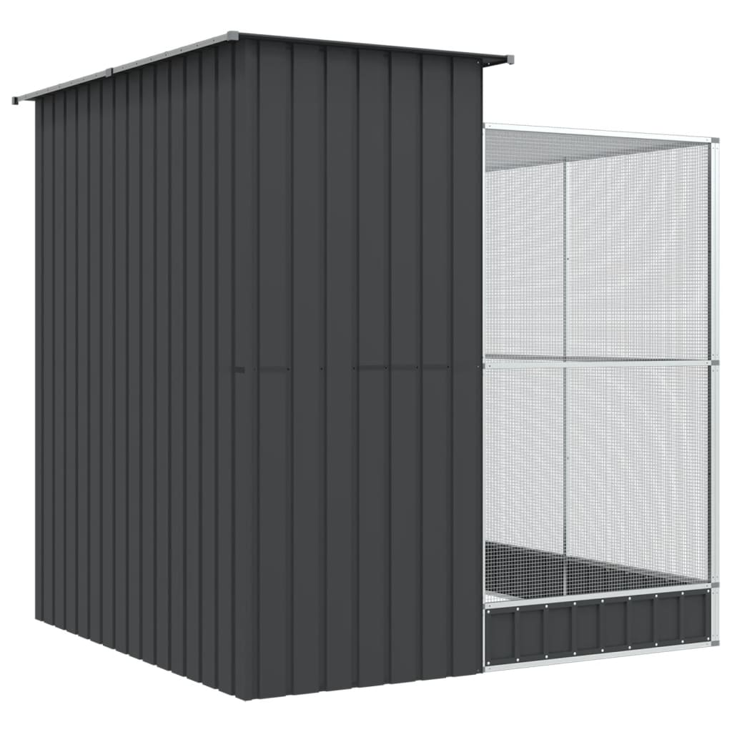 vidaXL Aviary with Extension Silver 209x203x216 cm Steel