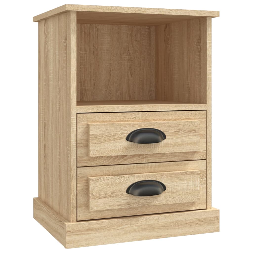 vidaXL Bedside Cabinets 2 pcs Sonoma Oak 43x36x60 cm