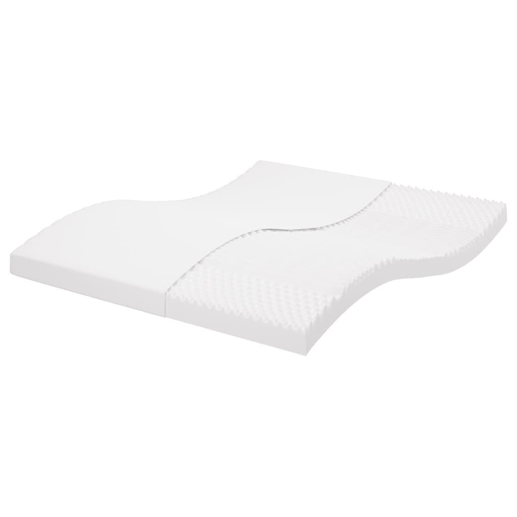 vidaXL Foam Mattress White 180x200 cm 7-Zone Hardness 20 ILD