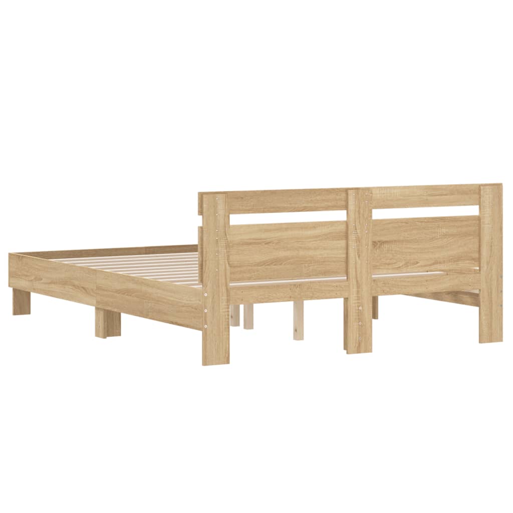 vidaXL Bed Frame without Mattress Sonoma Oak 150x200 cm King Size