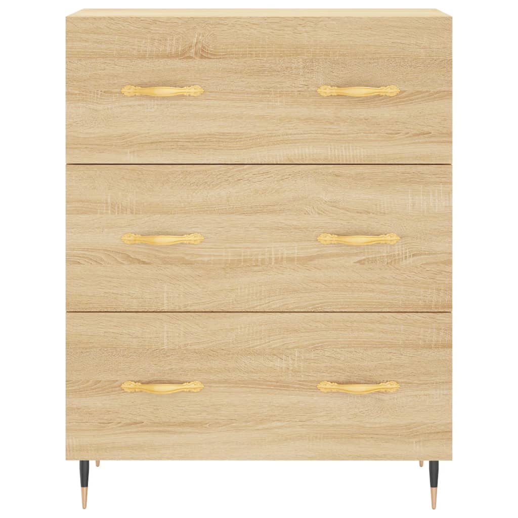 vidaXL Sideboard Sonoma Oak 69.5x34x90 cm Engineered Wood