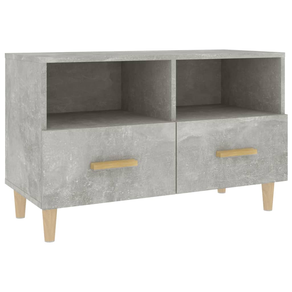 vidaXL TV Cabinet Concrete Grey 80x36x50 cm Engineered Wood