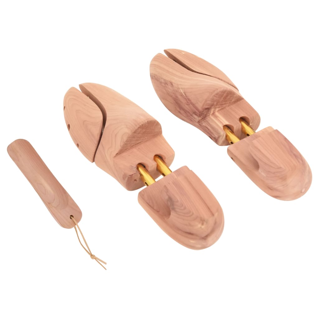 vidaXL Shoe Stretcher with Shoe Horn EU 44-45 Solid Wood Cedar