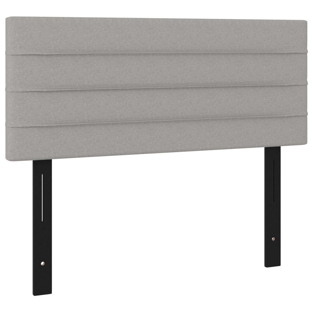 vidaXL Headboard Light Grey 100x5x78/88 cm Fabric