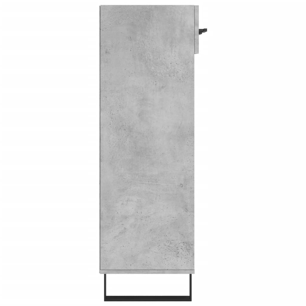 vidaXL Shoe Cabinet Concrete Grey 60x35x105 cm Engineered Wood