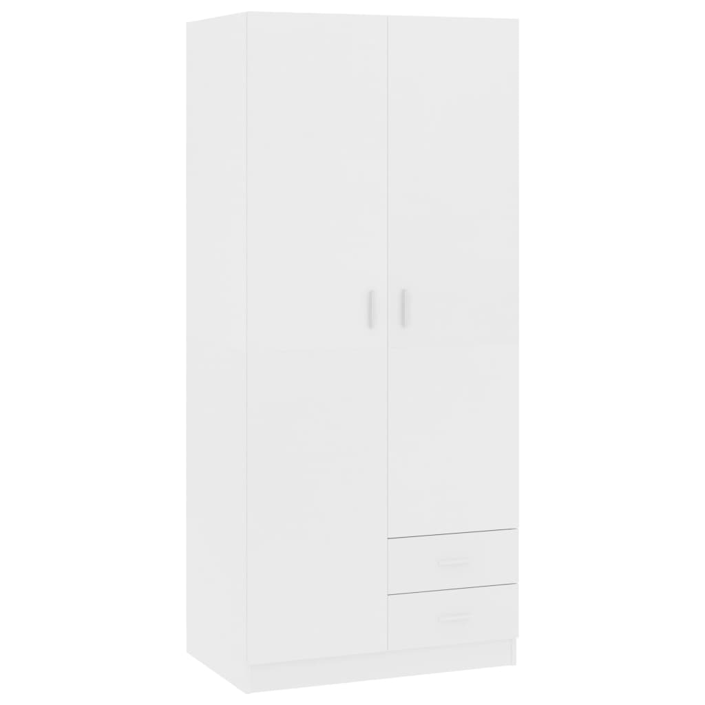 vidaXL Wardrobe White 80x52x180 cm Engineered Wood