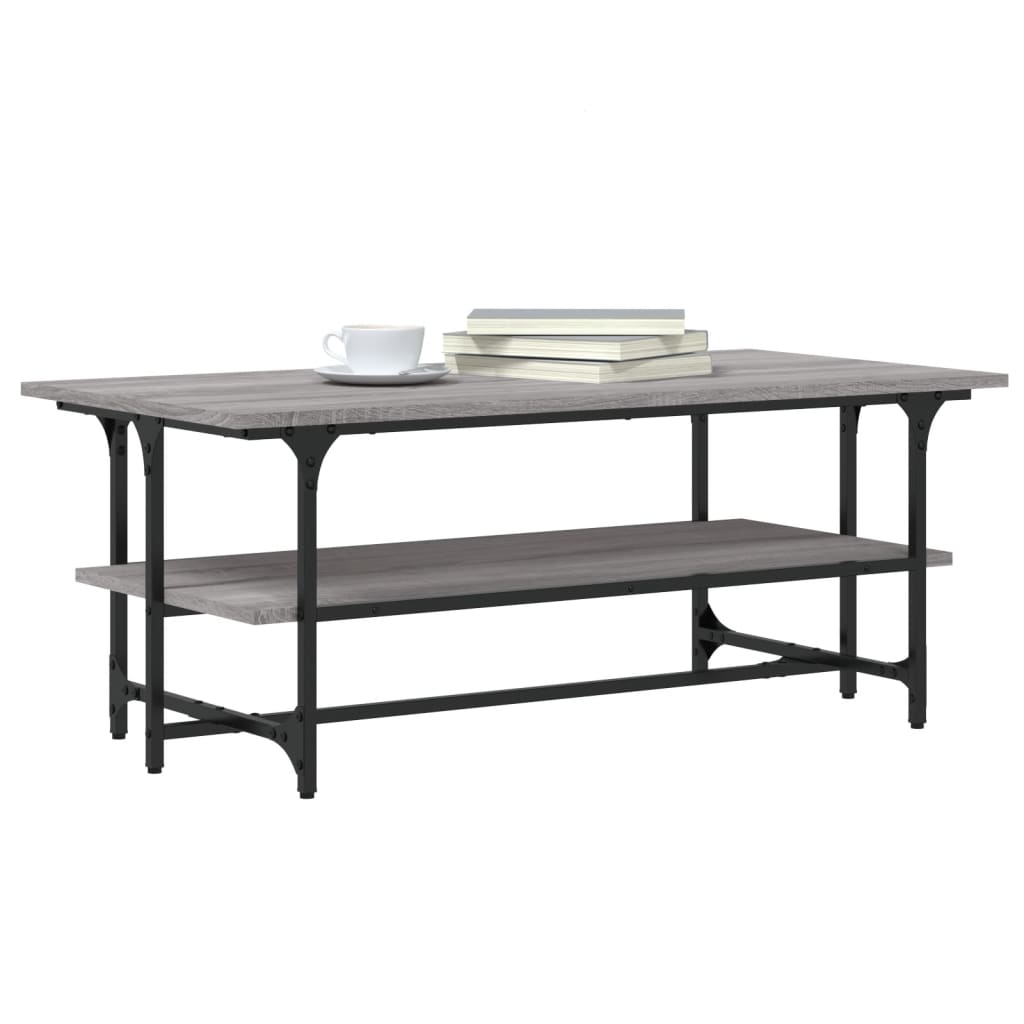 vidaXL Coffee Table Grey Sonoma 100x50x40 cm Engineered Wood