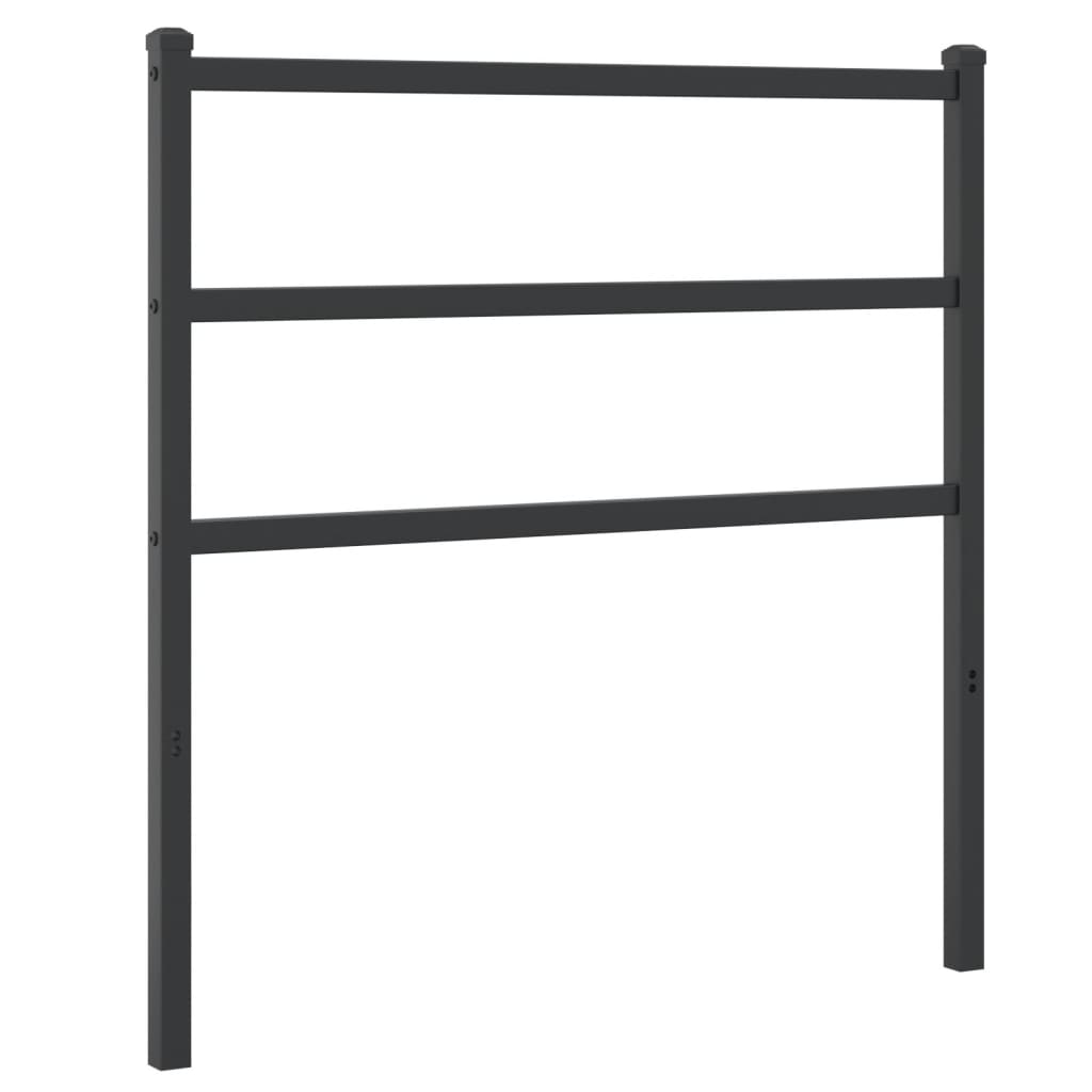 vidaXL Metal Headboard Black 90 cm