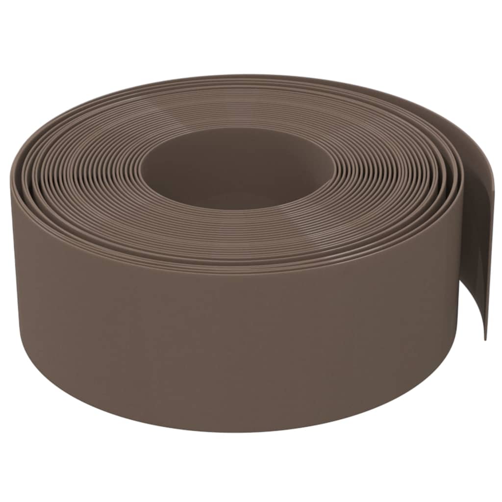 vidaXL Garden Edging Brown 10 m 20 cm Polyethylene