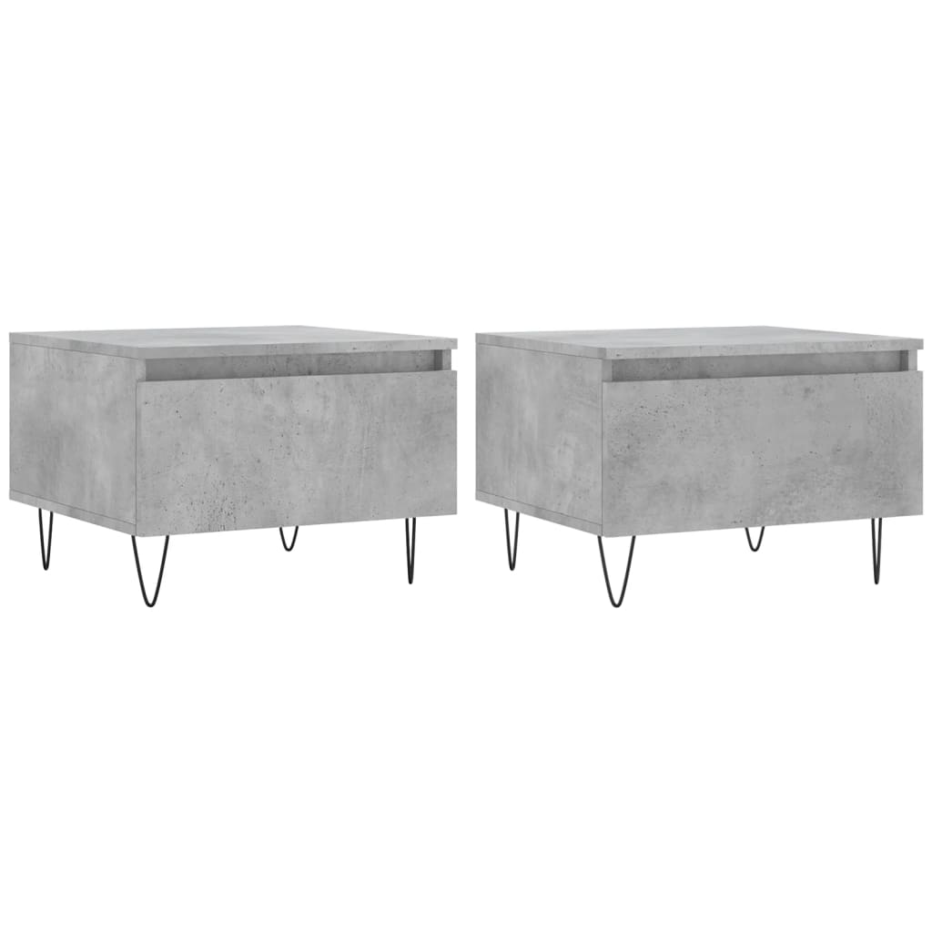 vidaXL Coffee Tables 2 pcs Concrete Grey 50x46x35 cm Engineered Wood