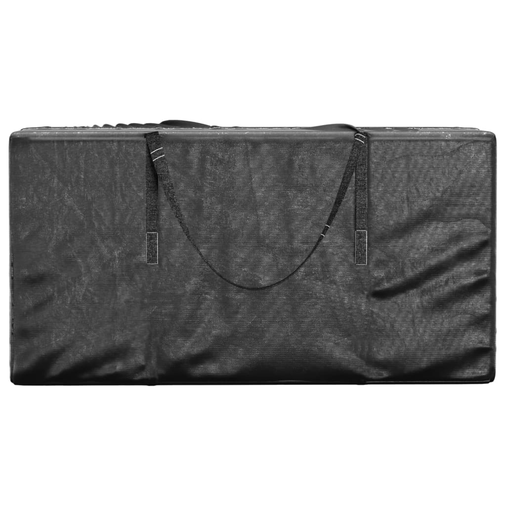 vidaXL Garden Cushion Storage Bags 2 pcs Black 150x75x75 cm Polyethylene