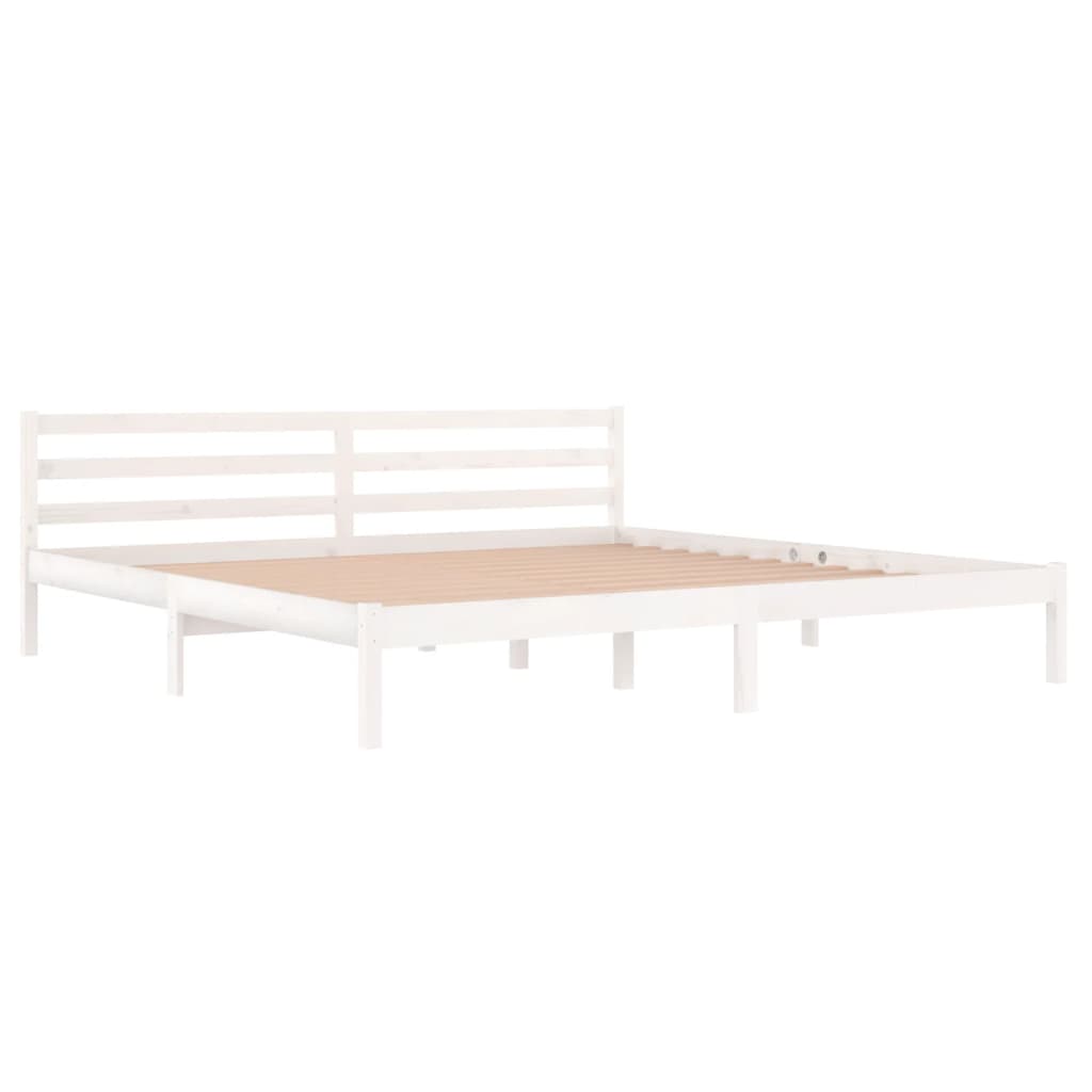 vidaXL Bed Frame without Mattress Solid Wood Pine 200x200 cm White