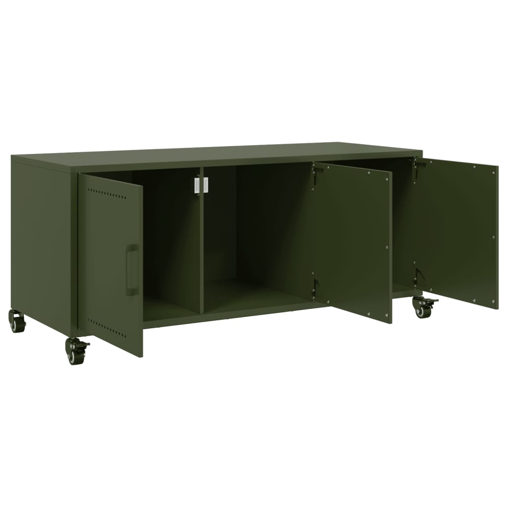 vidaXL TV Cabinet Olive Green 100.5x39x43.5 cm Steel