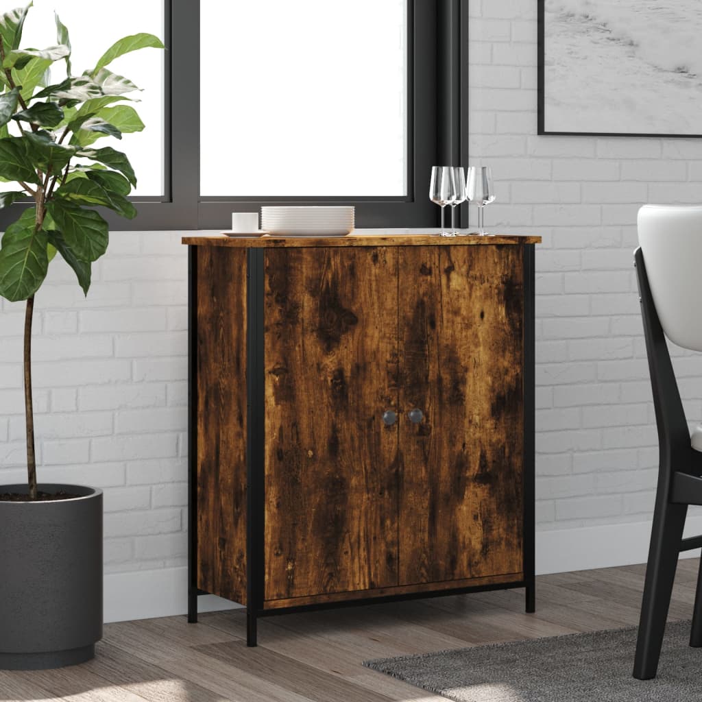 vidaXL Sideboard Smoked Oak 70x30x80 cm Engineered Wood