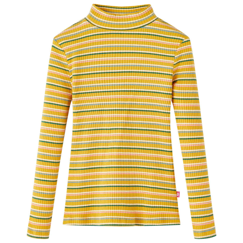 Kids' T-shirt with Long Sleeves Mock Turtleneck Ochre 104