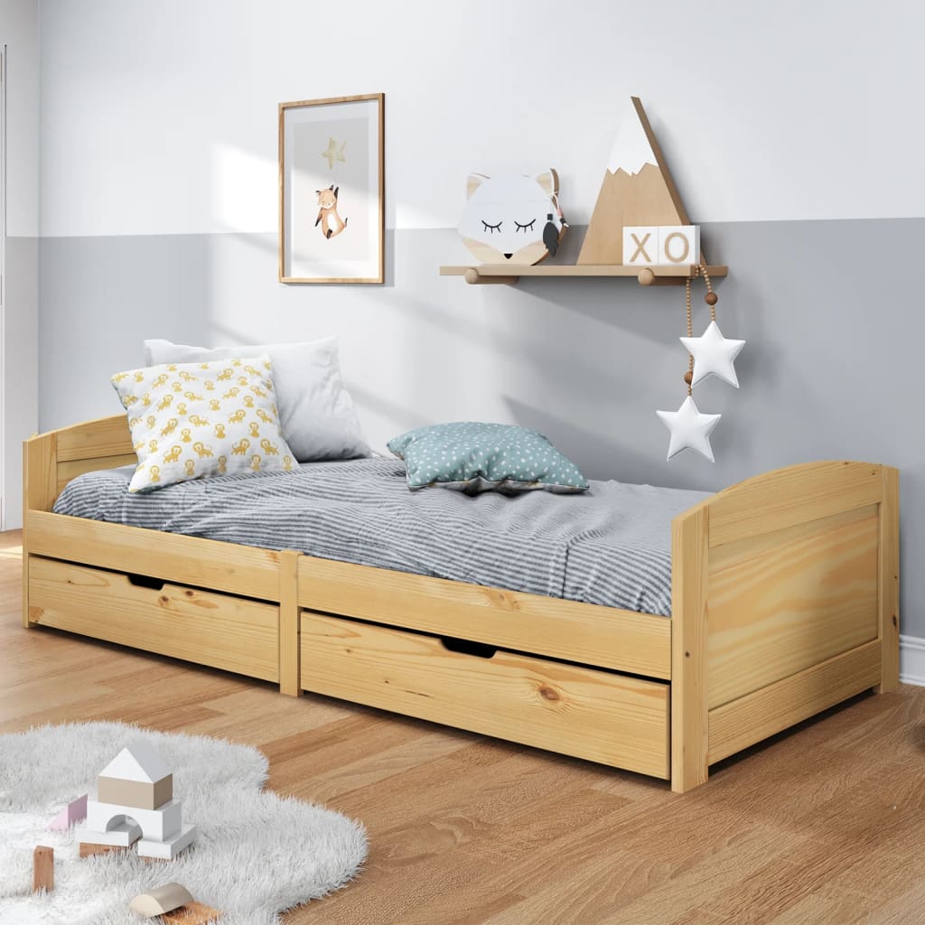 vidaXL Day Bed with 2 Drawers without Mattress "IRUN" 90x200 cm