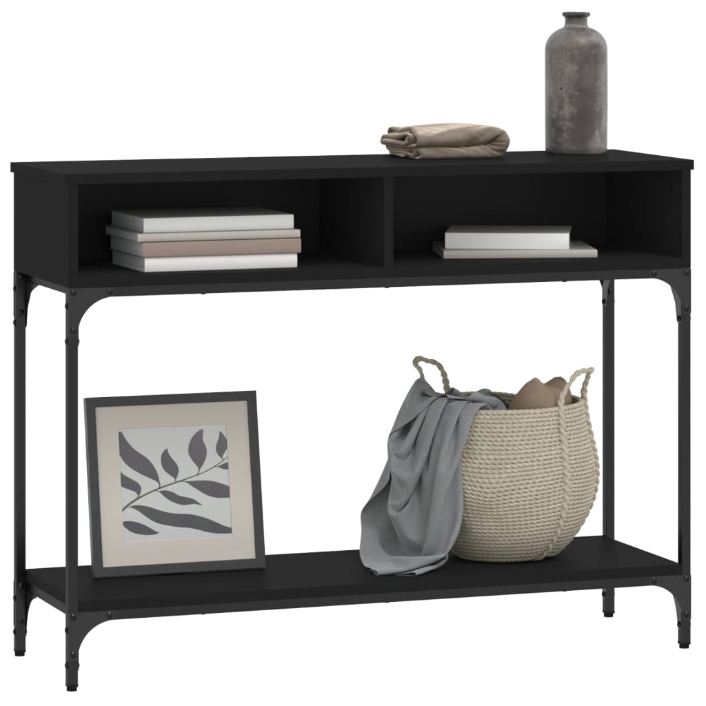 vidaXL Console Table Black 100x30.5x75 cm Engineered Wood